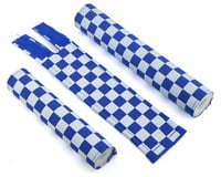 Flite Classic BMX Checkers Pad Set (Blue/White)